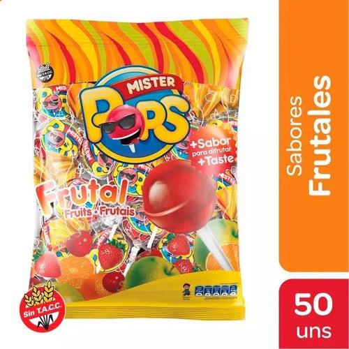 Mr Pop Fruit Flavored Lollipop by Arcor - 50-Pack 0