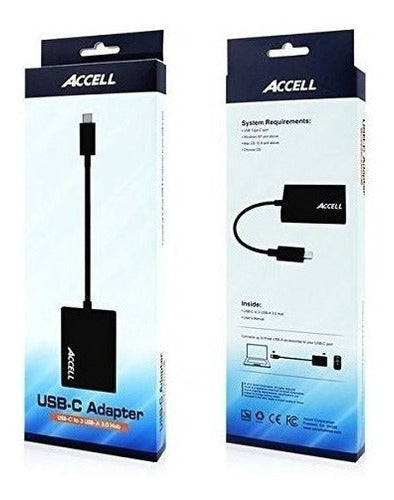 Accell USB-C to 3 x USB-A 3.0 Hub Compatible with USB 3.0 1