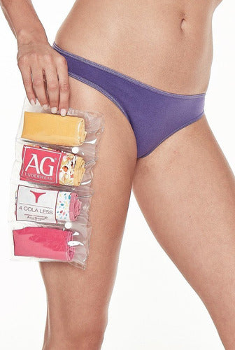 Pack of 4 Ana Grant Assorted Print Colaless Panties Art 4448 0