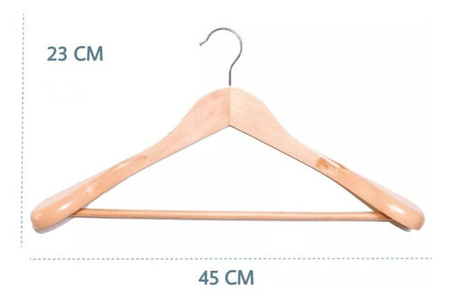 DyP Accesorios Premium Wooden Suit Hanger Non-Slip 2