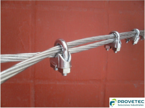 Provetec Cable Clamp Steel 3/8'' Din 741 Galvanized 10 Units 2