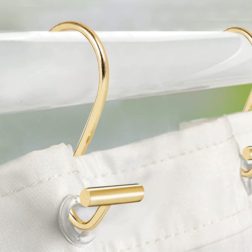 Matte Gold Stainless Steel Shower Curtain Hooks 1