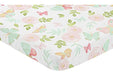 Sweet Jojo Designs Blush Pink, Mint And White Watercolor Ros 1