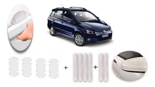Protective Kit for VW Suran 2023: Handles, Door, and Mirrors 2