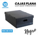 Plana Plastic Box with Lid 802 Flat 55x38x19.5 Cm Black X 10 U 2