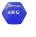 Mir 4 Kg Rubber Coated Dumbbell for Pilates Gym 6