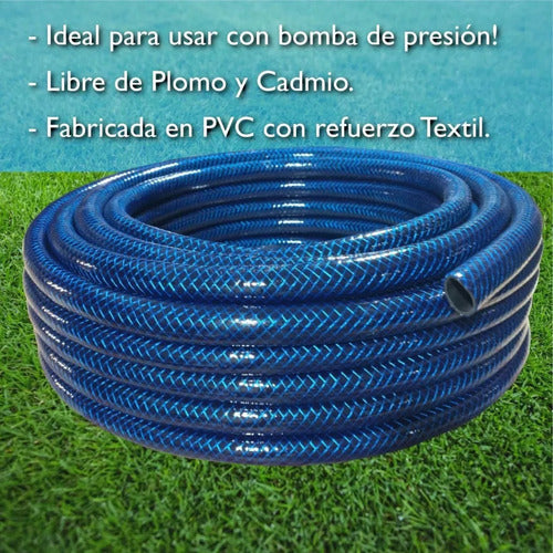 LEARGOM Pressure Reinforced Mesh Irrigation Hose 1/2 X 25m Roll 2