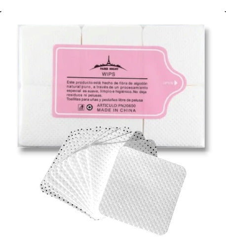 Paris Night Wipes X 500 Pcs El Verdadero No Deja Pelusa Uso Pestañas Uña 0