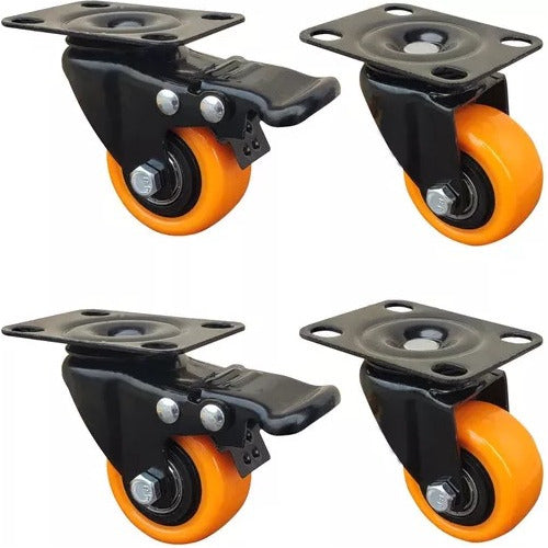 Vigo 4 Reinforced Swivel Wheels 50mm with Brake 0