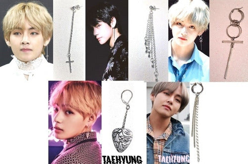 Samart C K-Pop BTS V Single Hoop Earrings Pack of 5 0