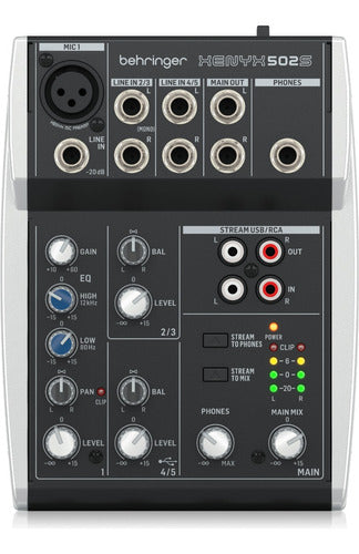 Behringer Xenyx 502S 5 USB Streaming Inputs 1