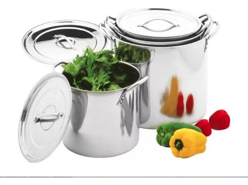 Set De Ollas Acero Inox Carol 0