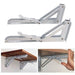 Elegant Home 2pcs 10'' White Metal Triangular Foldable Shelf Support V 2