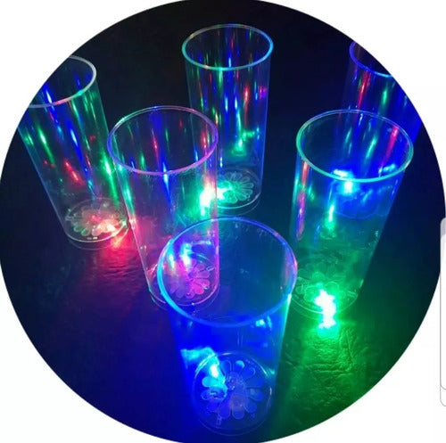 100 LED Glowing Long Drink Cups for 15th Birthday Parties and Events 24