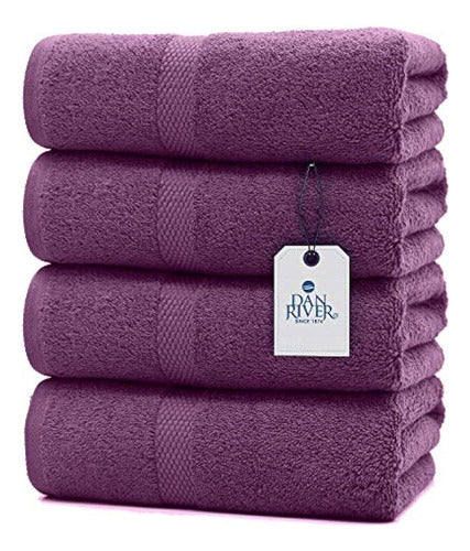 Dan River 100% Cotton Bath Towel Set, Pack of 4 0