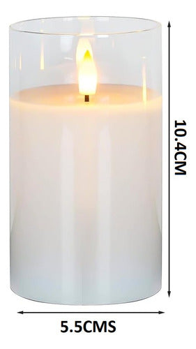 Pack 4 Velas Led A Pila Adorno Tamaño 10.4 Cms 1