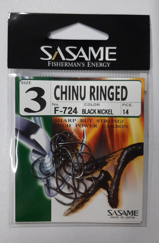 Sasame F-724 Chinu Ringed Hooks - Various Sizes 1