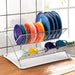 Home Basics Two-Tier Chrome Plated Dish Drainer 4