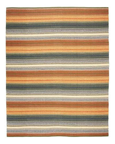 Safavieh Colección Kilim A Rayas 8' X 10' Oro / Gris Stk412a 2