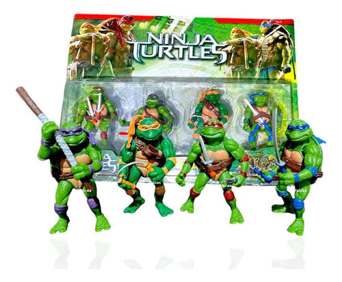 Blister Tortugas Ninjas X4 Articulados 0