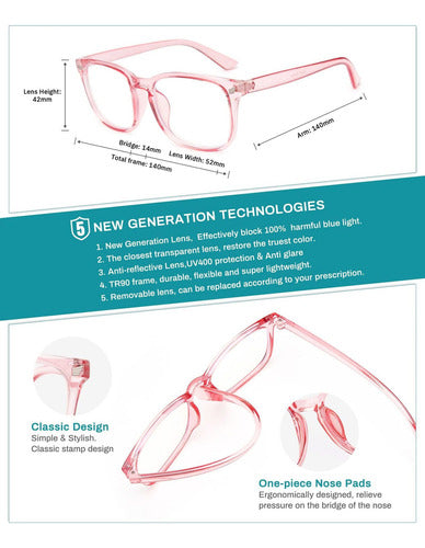 Gaoye 3-Pack Blue Light Blocking Glasses, Square Frame 2