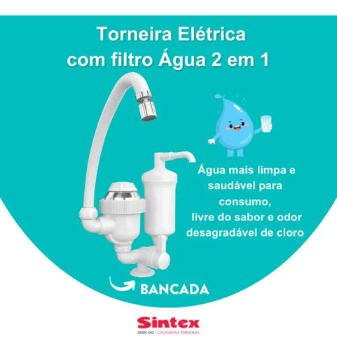 Torneira Eletrica E Filtro Agua 2 Em 1 220v 4400w Balcao Br 3