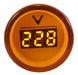 Round 22mm Yellow Panel Voltage Meter Voltimeter 0