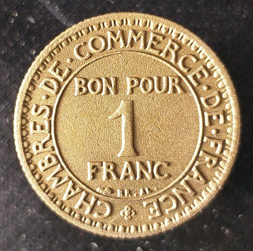 M489 Francia Moneda 1 Franco Año 1923 Km# 876 Excelente 1