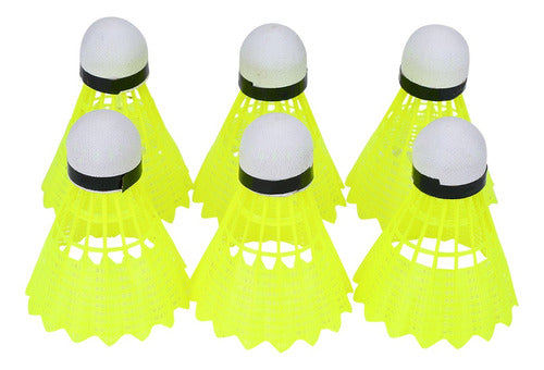 Peteca De Badminton, 6 Unidades/conjunto, Bola De Nylon Prof 0