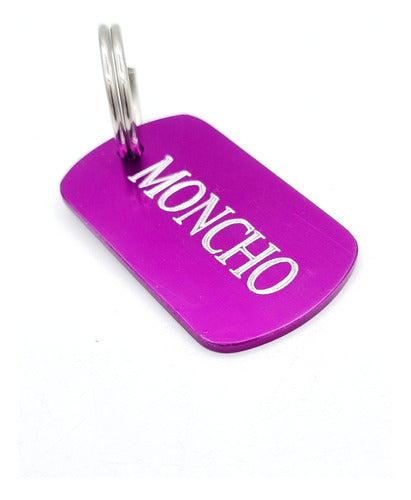 Medallas Para Perros Military Dog Tag in Violet 1