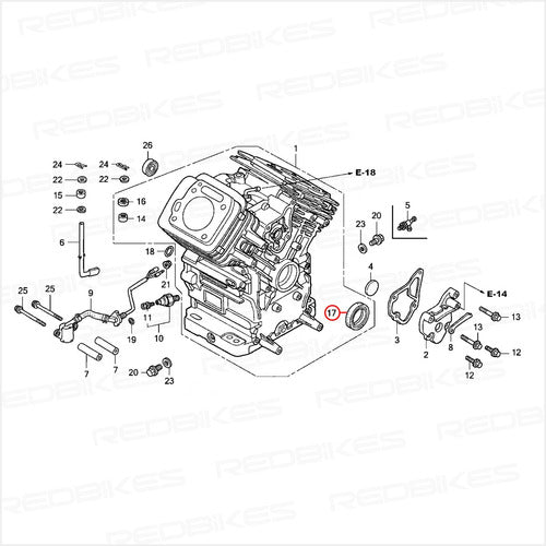 Honda Reten Bancada Motor Gx 670 Original Honda Pf 2