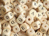 50 Assorted Wooden Cube Letters 1cm 0