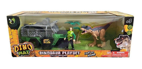 Set Dinomat Vehiculo Y Figura Luz Y Sonido Tm1 Ik0112 Ttm 0