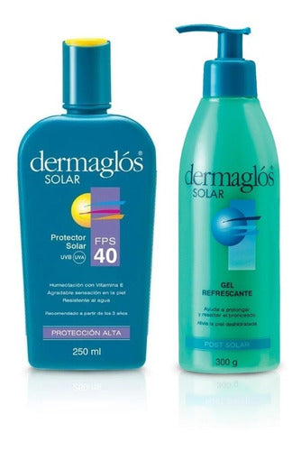 Combo Dermaglos Solar Fps40 X 250 + Gel Refrescancante X 300 0