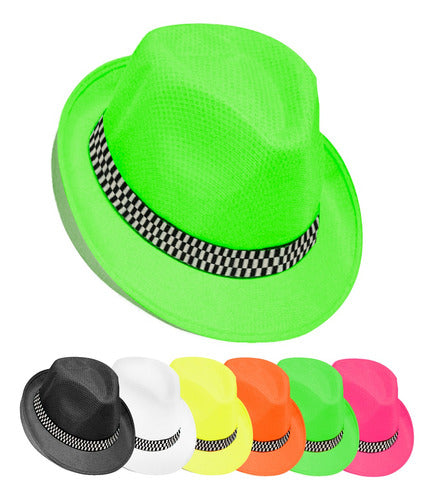 Tanguero Fluorescent Mix Color Luminous Party Hat x10 0