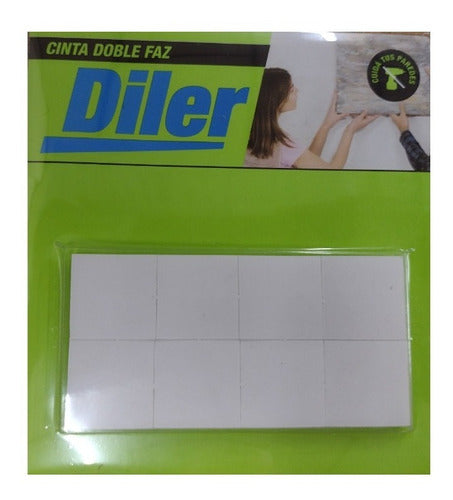 Diler Double-Sided Tape / Plates 25 X 25mm X 16 Units 0