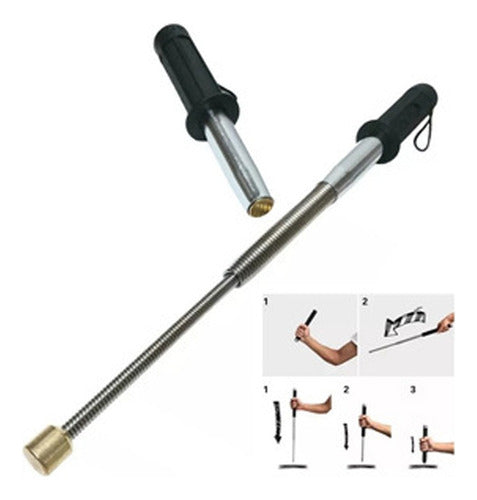 Tiendaelglobo Baston Tonfa Extensible Flexible De Acero Defensa + Funda 5