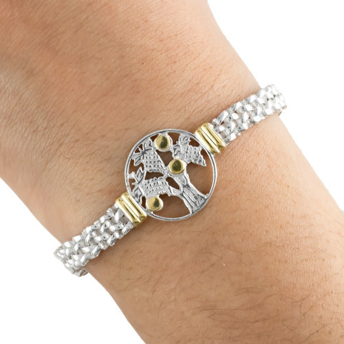 Bermond Silver and Gold Tree of Life Bracelet for Women - Gift Guaranteed 0