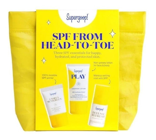 Supergoop Facial Sunscreen Fixing Set Kit Imported 3