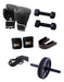 Complete Boxing and Martial Arts Training Kit - Gloves, Mouthguard, Wraps, Jump Rope, Dumbbells, Double Wheel 0