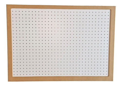 MJmaderas Perforated Panel with Frame 0.60x50 Organizer with Kit 1