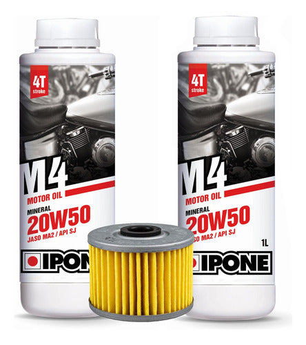 Kit Service Tornado Twister Aceite Ipone M X2 + Filtro Honda 0