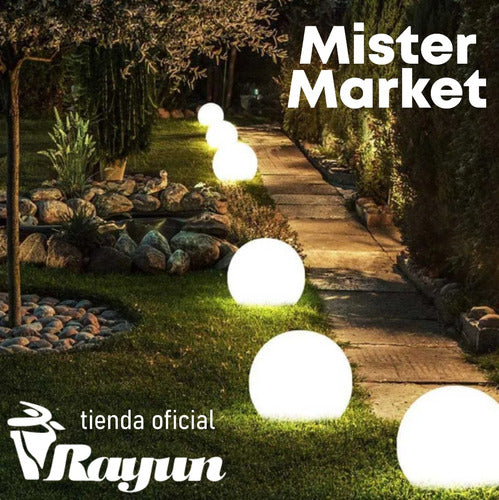 Luminous Sphere 50cm Plastic Garden Pot by Rayun - Full Lighting System Included 4