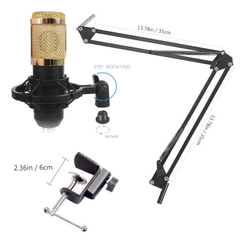 Elefir Microphone Stand Arm + Shock Mount for Condenser 3