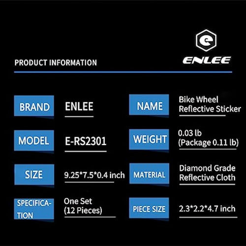 Enlee Bicycle Reflective Stickers For Enhanced 1