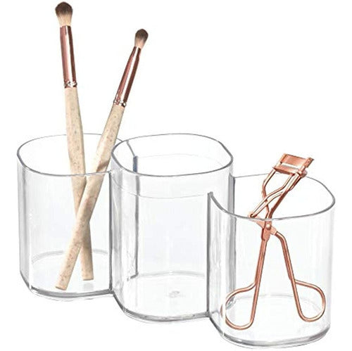 Interdesign Clarity Cosmetics Organizer Trio Cup Para Tocado 0