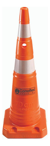 2 Pack Flexible Orange Traffic Cone 70 cm with Rigid Base by Conoflex 1