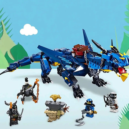 Blocos Tipo Ninjago Dragão De Tempestade 493 Peças 3