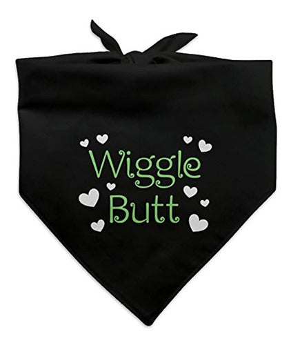 Graphics and More Wiggle Butt Dog Pet Bandana Black 0