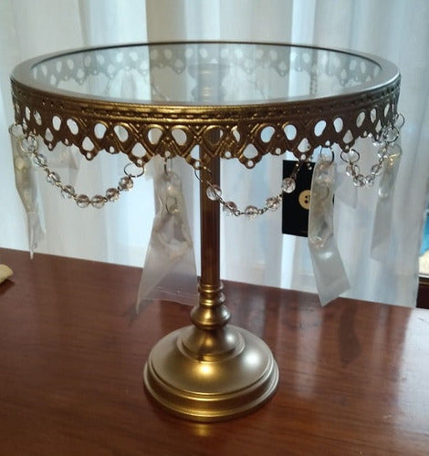 Decorative Cake Stand VANESA Champagne 25x14cm Birthday Candy 1